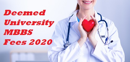 Deemed University MBBS Fees 2020